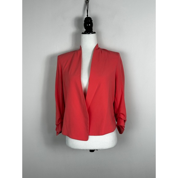 Aritzia Babaton Power Waist Blazer Jacket Coral Peach Sz 8 Style 68192 Cropped - Picture 14 of 16